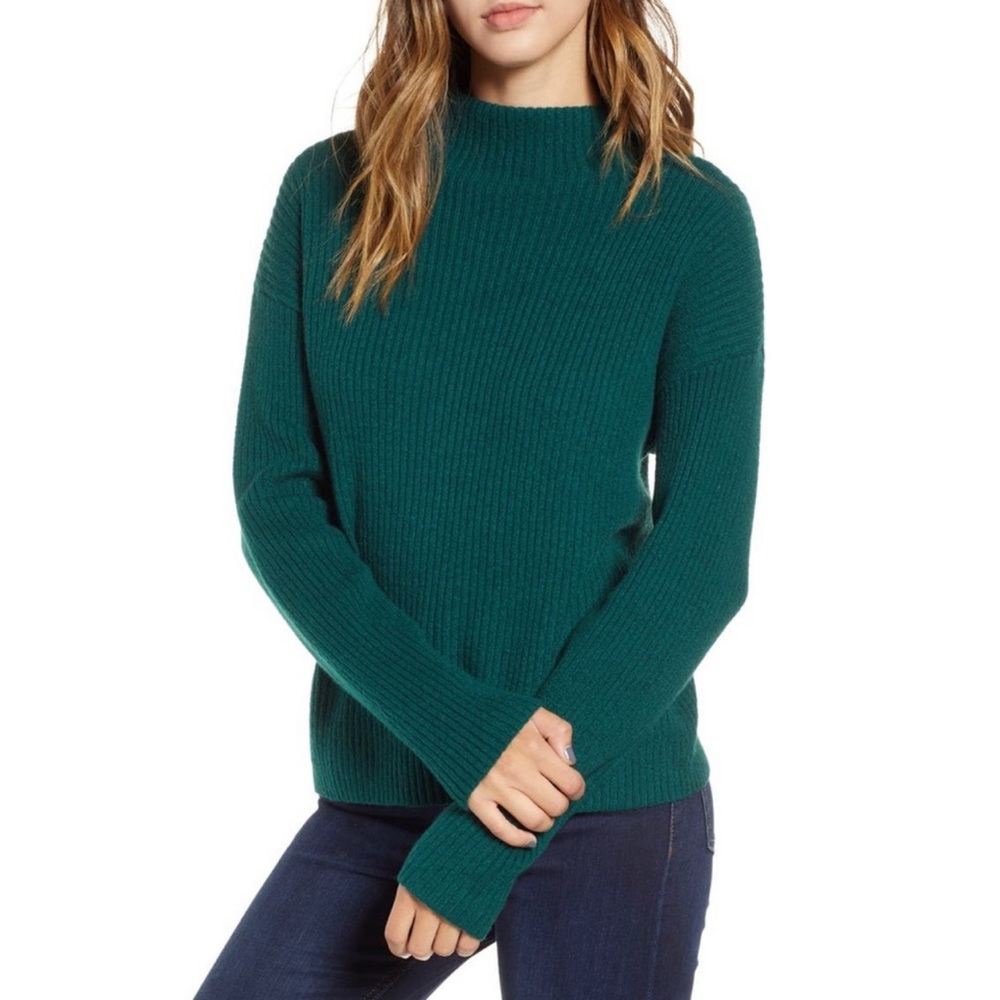 BP Crewneck Green Long-sleeve Sweater Size XS